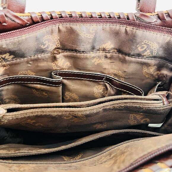 Beautiful Unique Brown Leather Four Leaf Clover Lucky Shoulder Purse Tote Bag - Picture 8 of 8